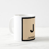 J - Jarlsbergのチーズ化学周期表 コーヒーマグカップ (正面左)