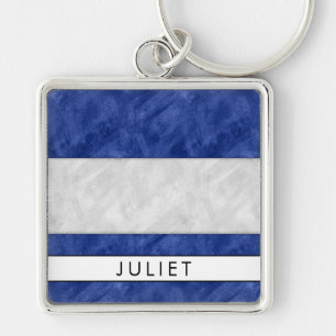J Julietの航海のなシグナルフラグ + あなたの名前 キーホルダー