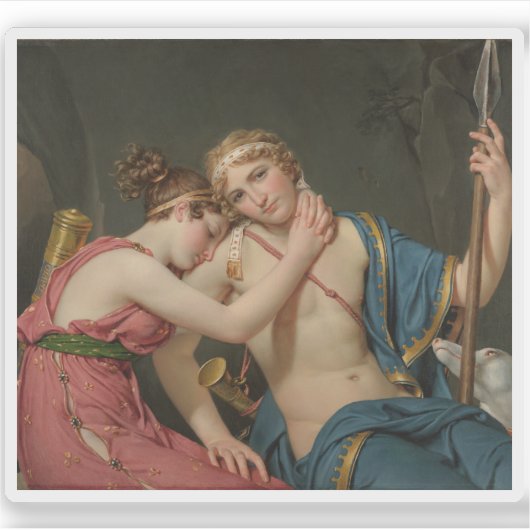 J.L.ダビデ:テレマコスとユーチャリスの別れ シール (正面)