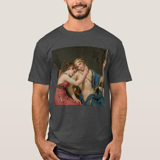 J.L.ダヴィッド:テレマコスとエウカリスの別離 Tシャツ (正面)
