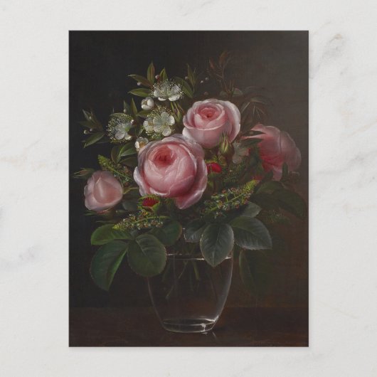 J.L. Jensen -バラと木のアネモネの中の… ポストカード (正面)