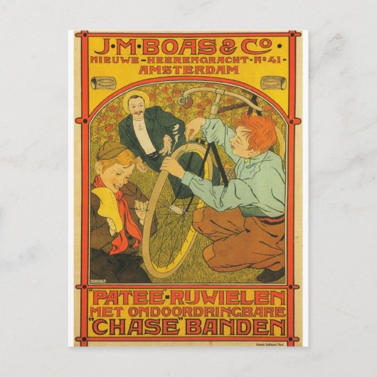 J.M Boas & Co. 自転車 ポストカード (正面)