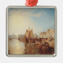 J.M.W. ターナー：ディエップの港 ロマンチック ファインアート メタルオーナメント