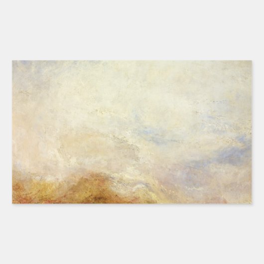 J. M. W. Turner – 山の風景、ヴァル・ダオスタ 長方形シール (正面)
