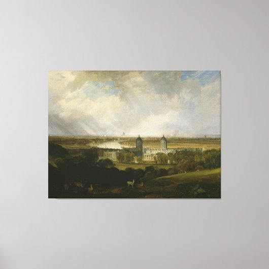 J M W Turner 1809によるグリニッジ・パークからのロンドン キャンバスプリント (正面)