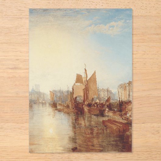 J.M.W. Turner: Harbor of Dieppe Romantic Fine Art アクリル招待状 (正面)