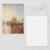 J.M.W. Turner: Harbor of Dieppe Romantic Fine Art エンクロージャーカード (正面/裏面)