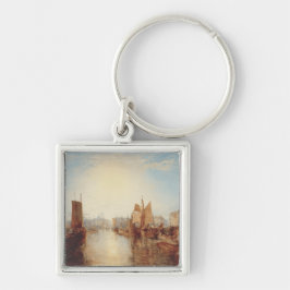 J.M.W. Turner: Harbor of Dieppe Romantic Fine Art キーホルダー
