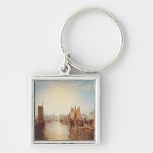 J.M.W. Turner: Harbor of Dieppe Romantic Fine Art キーホルダー (正面)