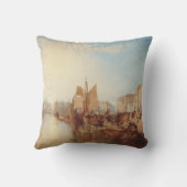 J.M.W. Turner: Harbor of Dieppe Romantic Fine Art クッション (裏面)
