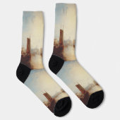 J.M.W. Turner: Harbor of Dieppe Romantic Fine Art ソックス (右)