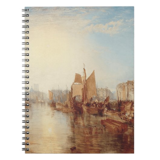 J.M.W. Turner: Harbor of Dieppe Romantic Fine Art ノートブック (正面)