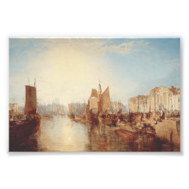 J.M.W. Turner: Harbor of Dieppe Romantic Fine Art フォトプリント