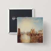 J.M.W. Turner: Harbor of Dieppe Romantic Fine Art 缶バッジ (正面&裏面)
