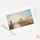 J.M.W. Turner: Harbor of Dieppe Romantic Fine Art 長方形シール (封筒)