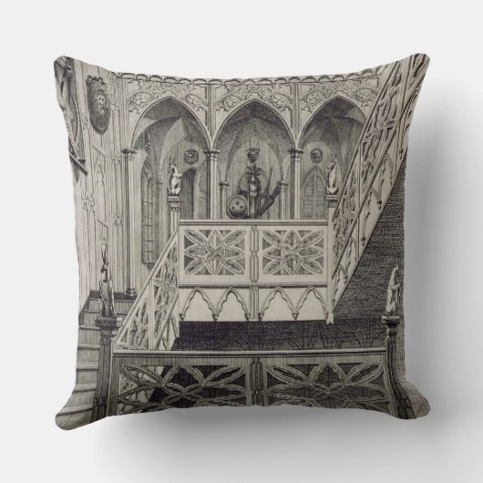 J. Newtoが刻むいちごの丘の階段 クッション (裏面)