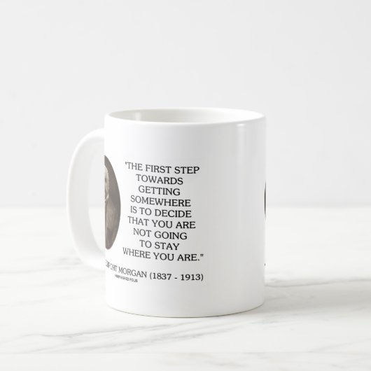J.P. どこかに得ることの方のモーガンの第一歩 コーヒーマグカップ (正面左)