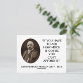 J.P.モーガンもしその費用頼はいくらか ポストカード (スタンド正面)