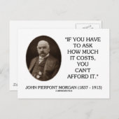 J.P.モーガンもしその費用頼はいくらか ポストカード (正面/裏面)