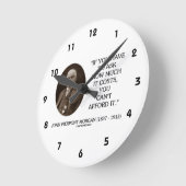 J.P.モーガンもしその費用頼はいくらか ラウンド壁時計 (傾斜)