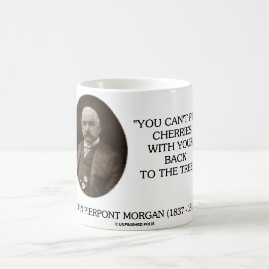 J.P. モーガン木に戻ってさくらんぼを選ぶことができません コーヒーマグカップ (中央)