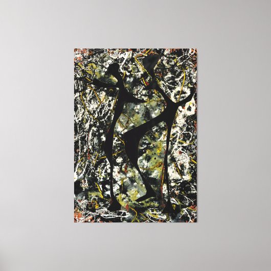 J. P. – リズミカル・ダンス – 1948 – アクション絵画 –  キャンバスプリント (正面)