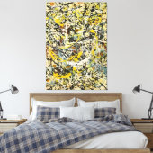 J. P. – 数値19 - 1949 – アクショ絵画ン –  キャンバスプリント (インサイチュ (寝室))