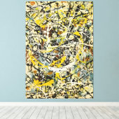 J. P. – 数値19 - 1949 – アクショ絵画ン –  キャンバスプリント (インサイチュ (ウッドフロア))