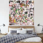 J. P. – 数値21 - 1950 – アクショ絵を描ン –  キャンバスプリント (インサイチュ (寝室))