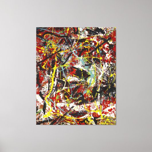 J. P. – 数値22 - 1949 – アクショ絵画ン – キャンバスプリント (正面)