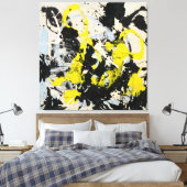 J. P. – 数値22 - 1950 – アクショ絵画ン –  キャンバスプリント (インサイチュ (寝室))