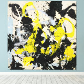 J. P. – 数値22 - 1950 – アクショ絵画ン –  キャンバスプリント (インサイチュ (ウッドフロア))