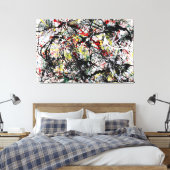 J. P. – 数値34 - 1949 – アクショ絵を描ン –  キャンバスプリント (インサイチュ (寝室))