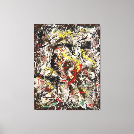 J. P. – 数値4 - 1950 – アクショ絵画ン – キャンバスプリント (正面)