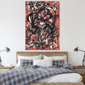 J. P. – 無料型枠- 1946 -抽象芸術表現主義 –  キャンバスプリント (インサイチュ (寝室))