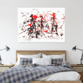 J. P. – 無題 – c.1948-1949 – アクショ絵を描ン – キャンバスプリント (インサイチュ (寝室))