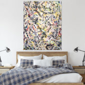 J. P. – 熱の中の目 – 1946 – アクショ絵画ンの –  キャンバスプリント (インサイチュ (寝室))