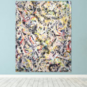 J. P. – 熱の中の目 – 1946 – アクショ絵画ンの –  キャンバスプリント (インサイチュ (ウッドフロア))