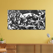 J. P. – 番号14 - 1951 – 黒い塗り –  キャンバスプリント (インサイチュ (リビング))