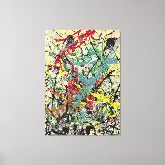 J. P. – 番号16 - 1949 – アクショ絵画ン –  キャンバスプリント (正面)