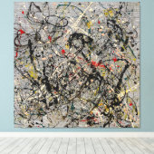 J. P. – 番号18 - 1950 – アクショ絵画ン –  キャンバスプリント (インサイチュ (ウッドフロア))