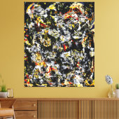 J. P. – 番号4 - 1951 – アクショ絵を描ン –  キャンバスプリント (インサイチュ (リビング))