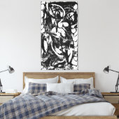 J. P. – 番号5 - 1952 – 黒い塗り –  キャンバスプリント (インサイチュ (寝室))