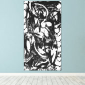 J. P. – 番号5 - 1952 – 黒い塗り –  キャンバスプリント (インサイチュ (ウッドフロア))