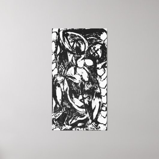 J. P. – 番号5 - 1952 – 黒い塗り –  キャンバスプリント (正面)