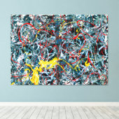 J. P. – 番号6 – 青、赤、黄 – 1948-- キャンバスプリント (インサイチュ (ウッドフロア))