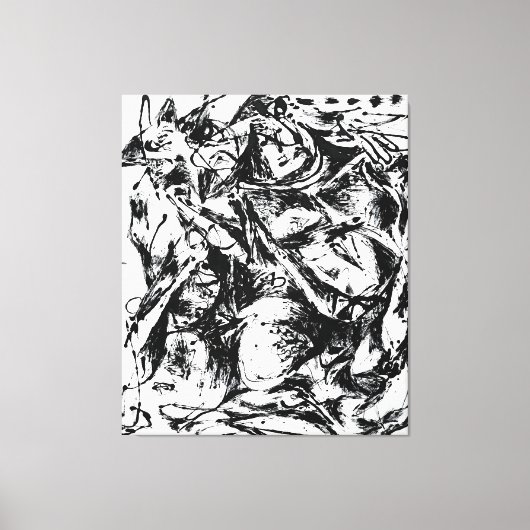 J. P. – 番号6 - 1952 – 黒い塗り – キャンバスプリント (正面)