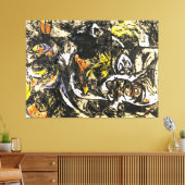 J. P. – 番号8 - 1952 – 黒い塗り –  キャンバスプリント (インサイチュ (リビング))