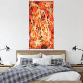 J. P. – 赤の縦組み合わせ5 - 1950 - キャンバスプリント (インサイチュ (寝室))