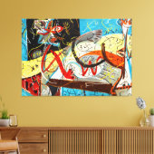 J. P. – 速記姿- c.1942 -抽象芸術- キャンバスプリント (インサイチュ (リビング))